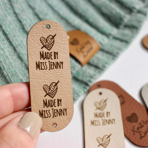 Custom Name tags for Crochet and Knitted items - 2.5x1"