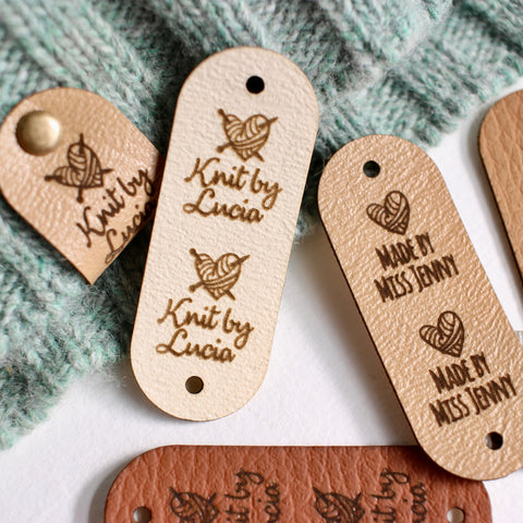 Custom Faux Leather Tags