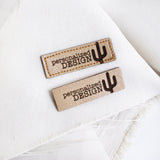 Faux Leather Garment Tags