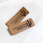 Faux Leather Garment Tags