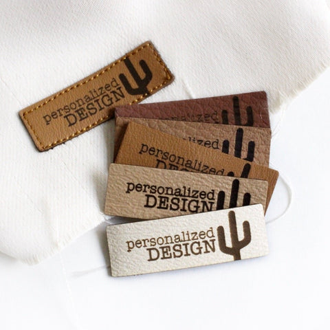 Faux Leather Garment Tags